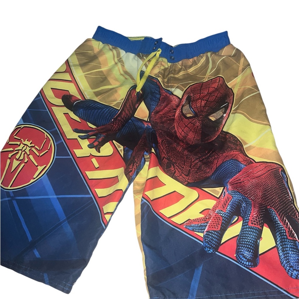 Spiderman Kids Swim Trunks - Red, Blue, Yellow